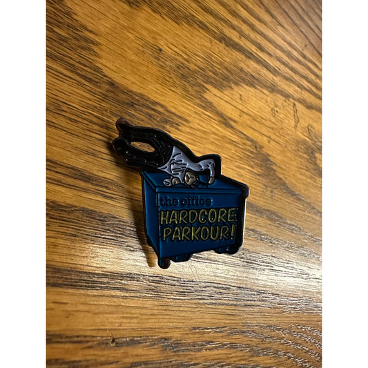 The Office Michael Scott Parkour Pinback Label Pin