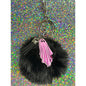 Pink Ghost Pom Pom Keychain