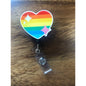 Rainbow Pride Flag Badge Reel with Swivel Back