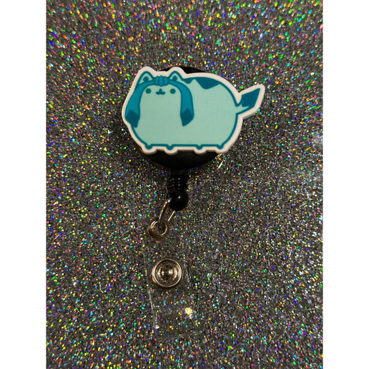 Pokemon Glaceon Pusheen Badge Reel with Swivel Back