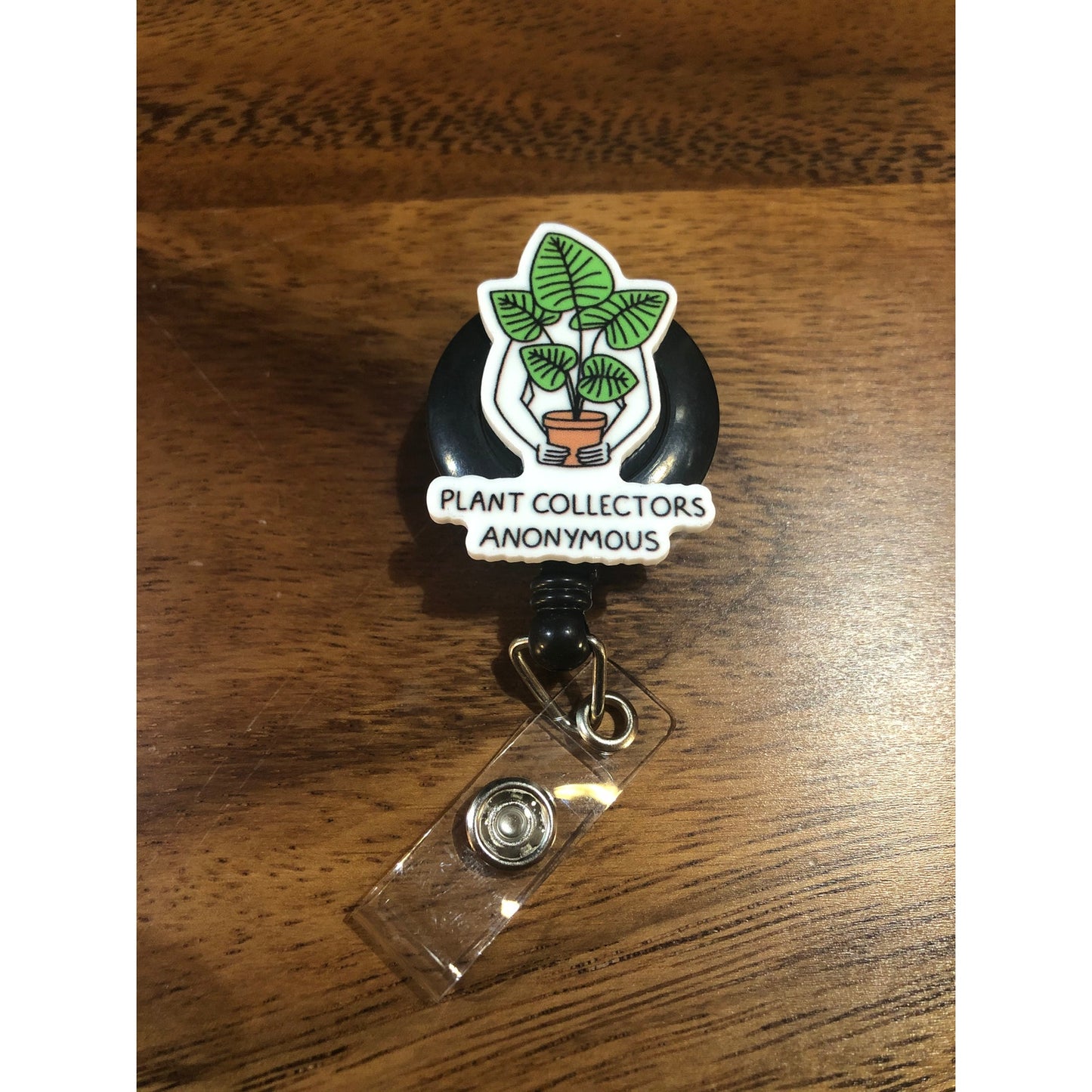 Plant Collectors Anonymous Badge Reel with Swivel Back