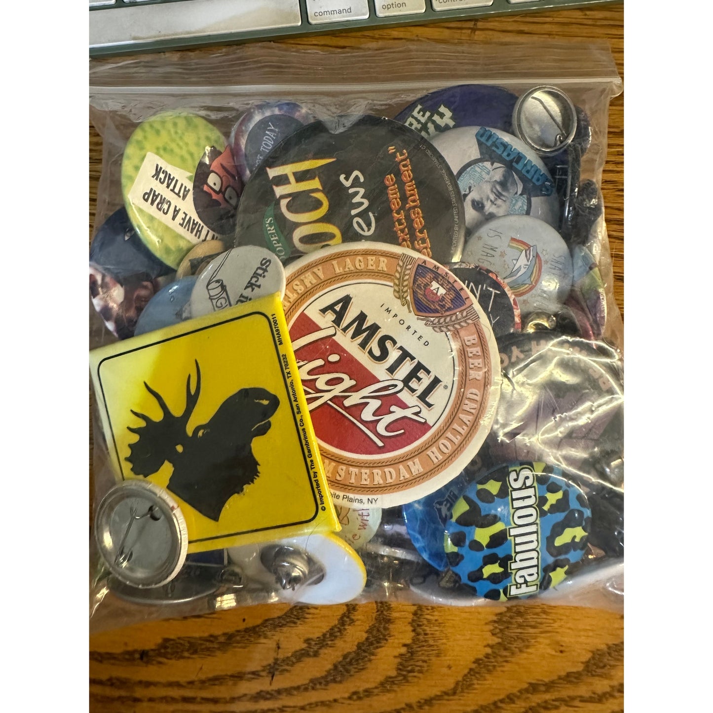 Random bag filled with Pinback Button Pins