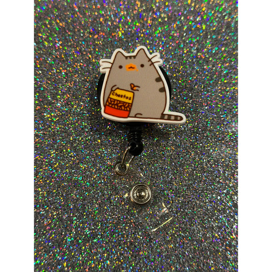 Cheetos Pusheen Badge Reel with Swivel Back