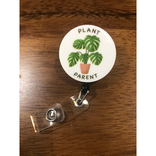 Plant Parent Badge Reel with Swivel Back