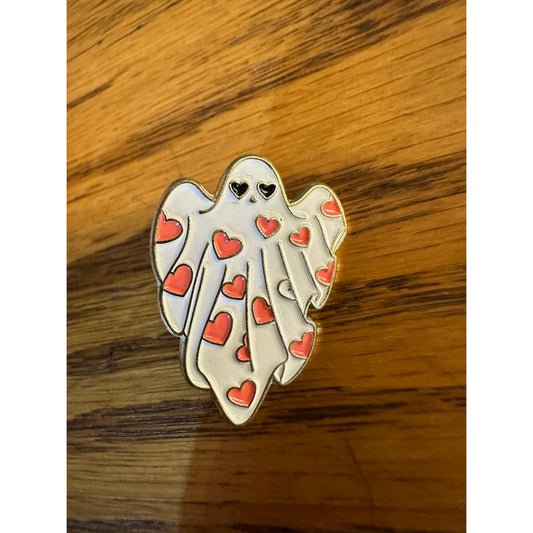 Ghost Pinback Label Pin