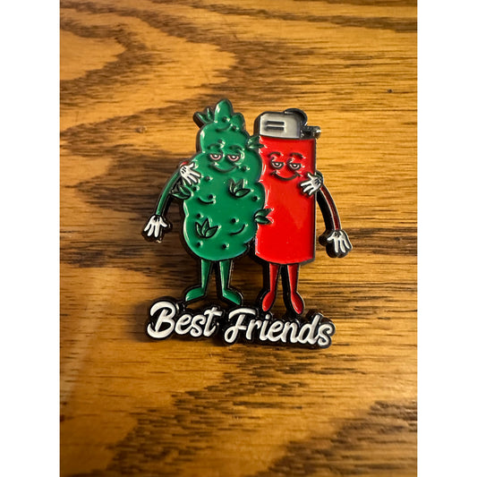 Best Friends Pinback Label Pin