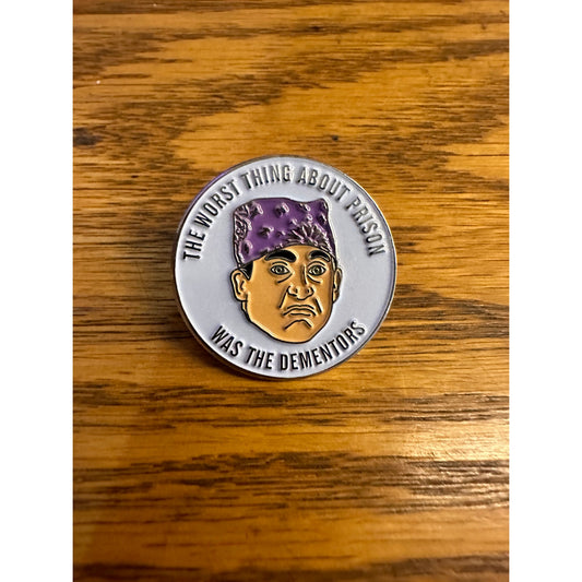 The Office Michael Scott Pinback Label Pin