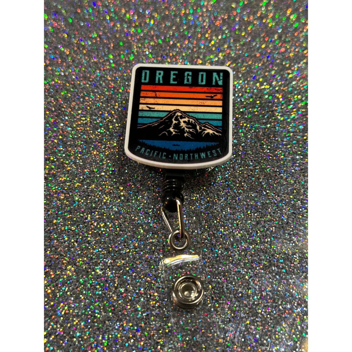 Oregon Pacific Northwest Badge Reel with Swivel Back