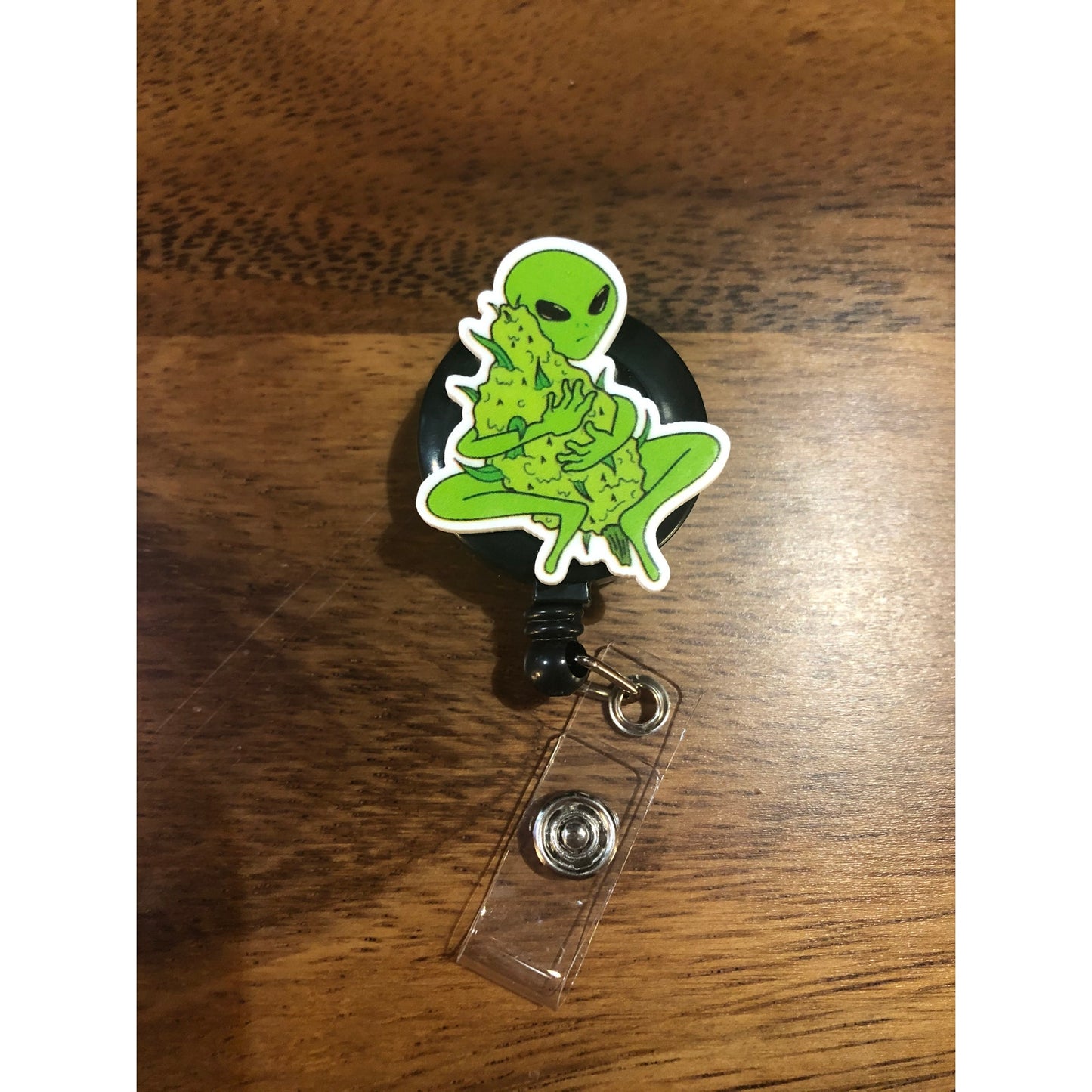 Alien 420 Badge Reel with Swivel Back