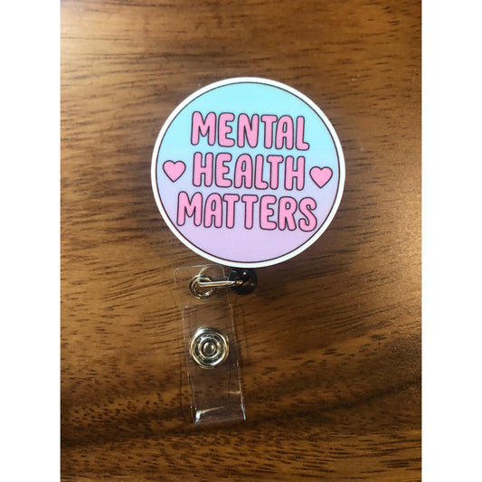 Mental Heath Matters Badge Reel with Swivel Back