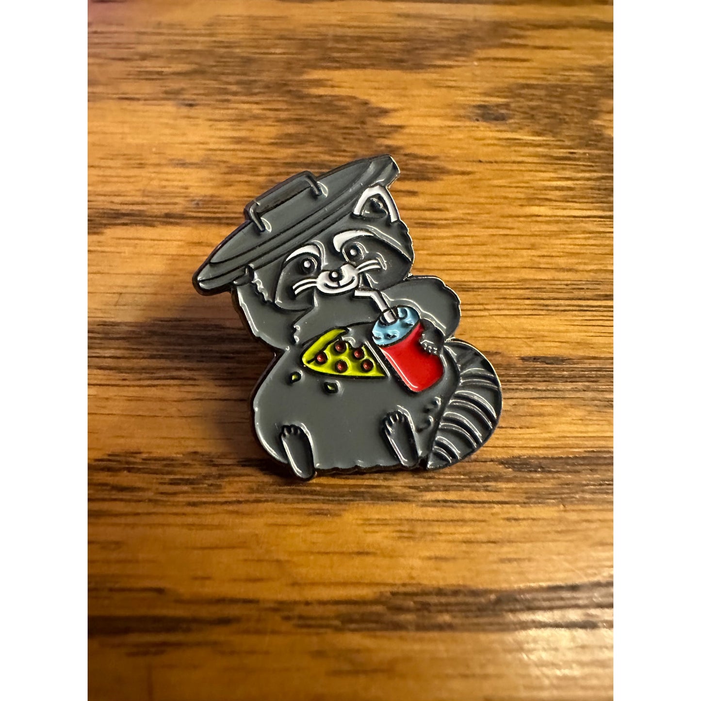 Raccoon Pinback Label Pin