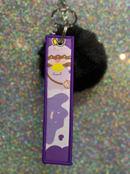 Pokemon Ditto Key Fob Keychain with Pom Pom