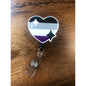 Ace Asexual Pride Flag Badge Reel with Swivel Back