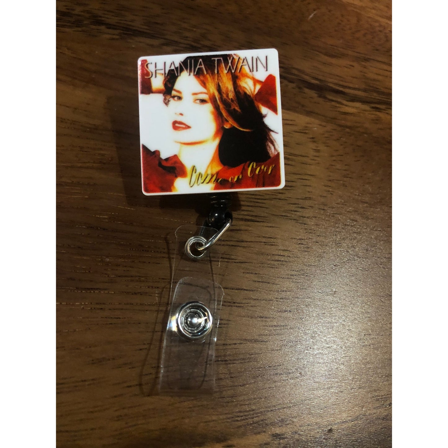 Shania Twain Badge Reel with Swivel Back