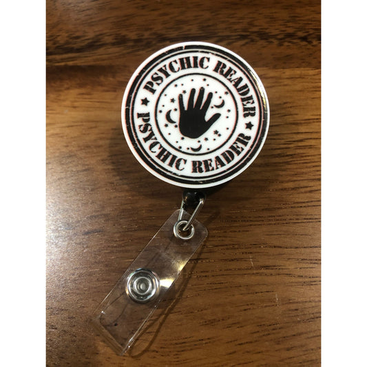 Psychic Reader Badge Reel with Swivel Back