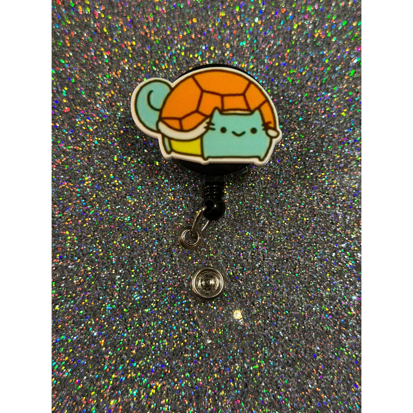 Pokemon Squirtle Pusheen Badge Reel with Swivel Back