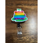 Gay Frog Pride Flag Badge Reel with Swivel Back