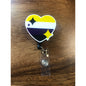 Non Binary Pride Flag Badge Reel with Swivel Back