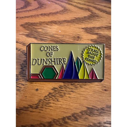 Cones of Dunshire Parks and Rec Pinback Label Pin