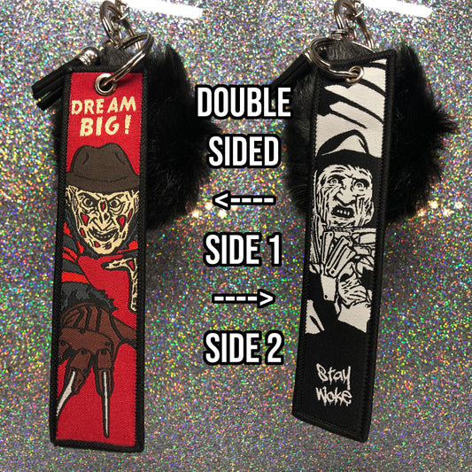 Nightmare on Elm Street Freddy Krueger Horror Key Fob Keychain with Pom Pom